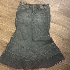 Cute Denim Maxi Skirt